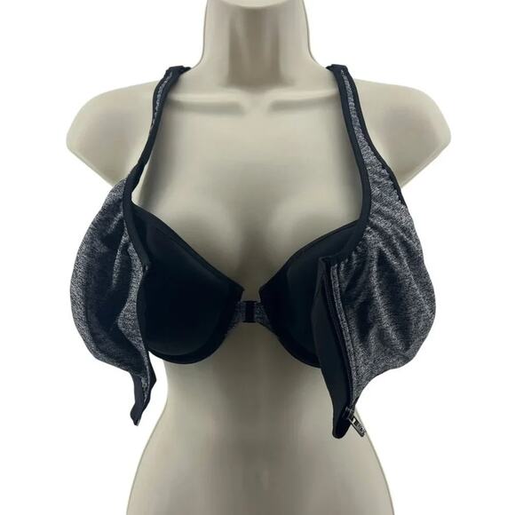 Victoria Secret Sport Space Grey Front Closure Underwire Sports Bra 36D - Picture 3 of 7